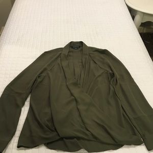 Never worn olive colored date/ladies night blouse